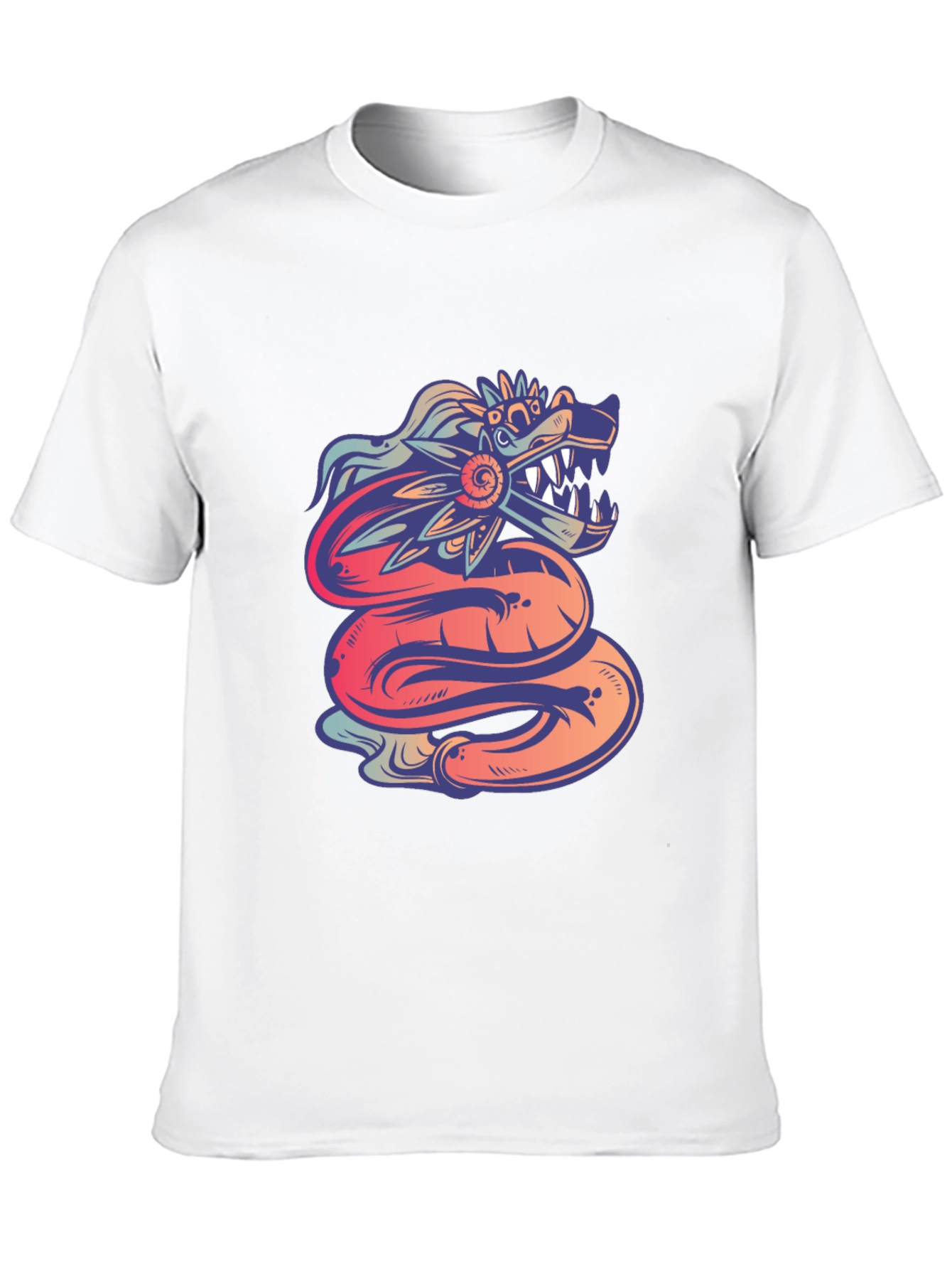 Quetzalcoatl Graphic Tee - Mythical Serpent Design