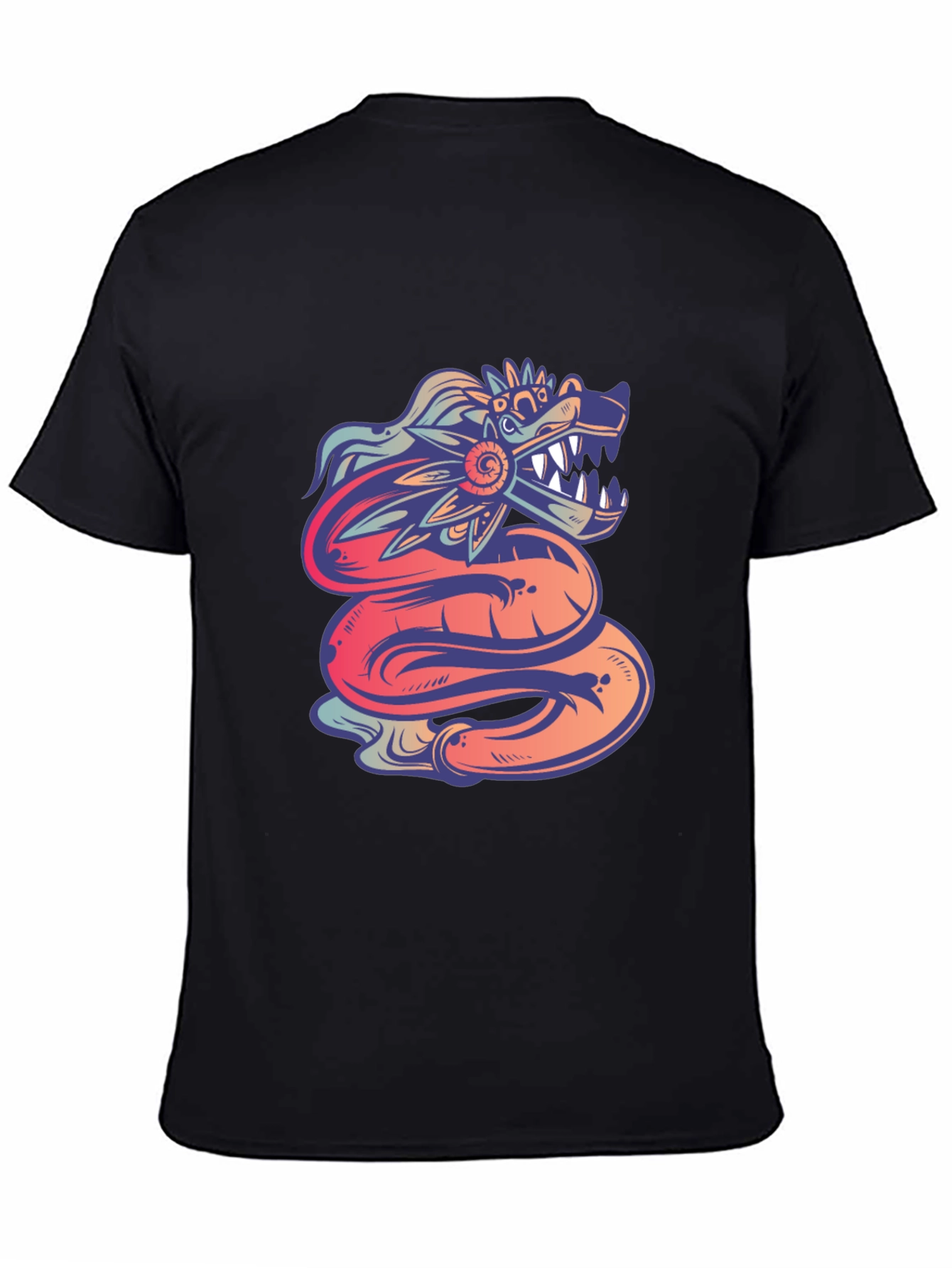 Quetzalcoatl Graphic Tee - Mythical Serpent Design