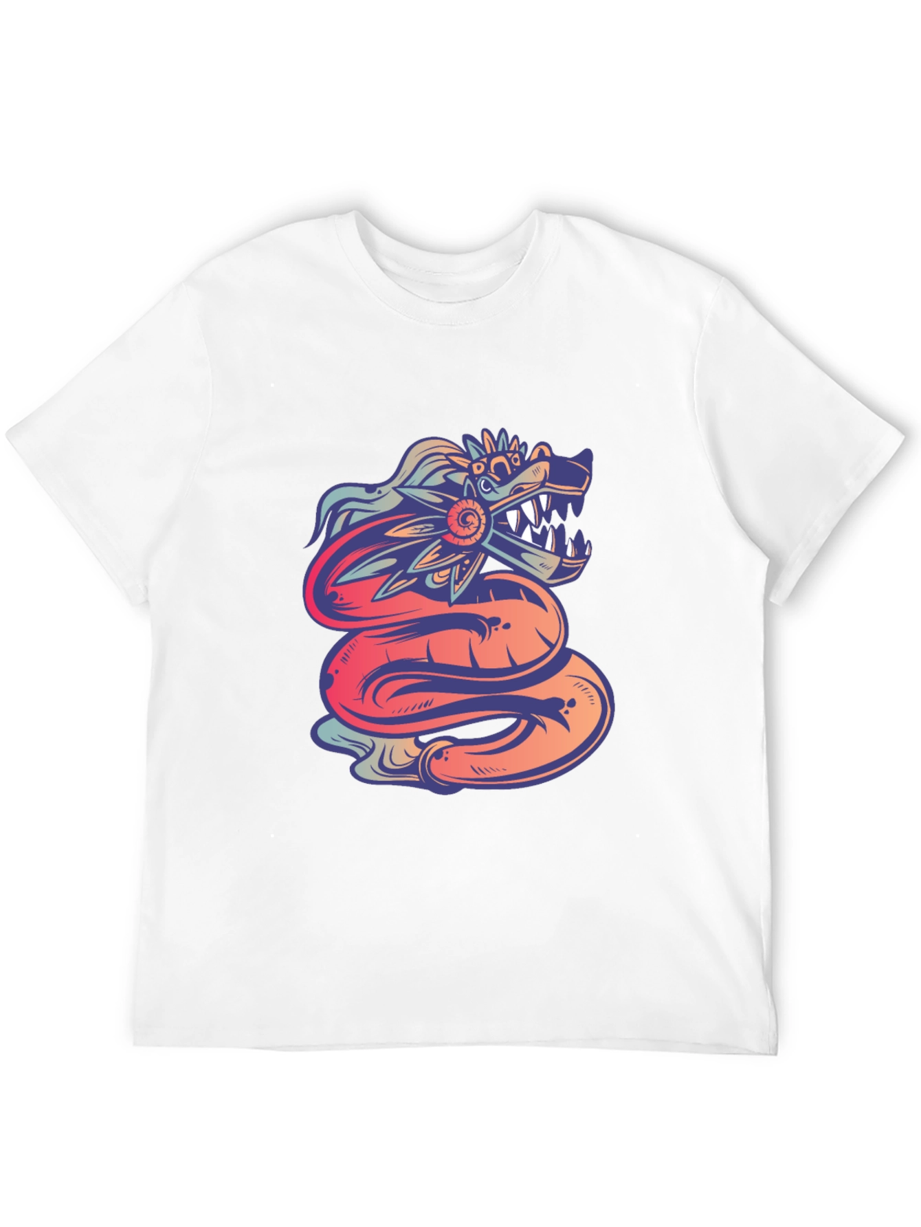 Quetzalcoatl Graphic Tee - Mythical Serpent Design