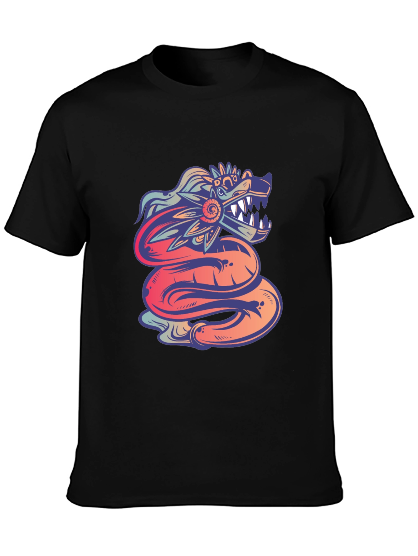 Quetzalcoatl Graphic Tee - Mythical Serpent Design