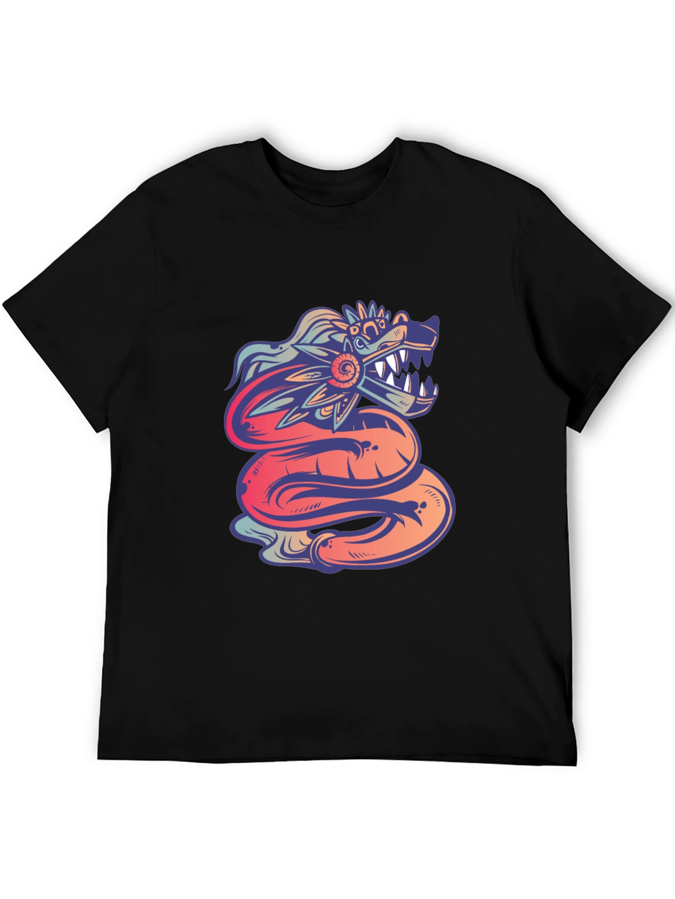 Quetzalcoatl Graphic Tee - Mythical Serpent Design