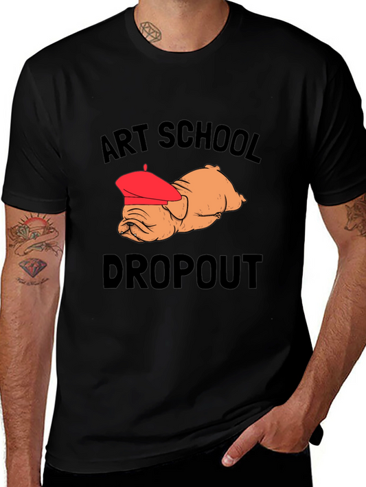 Art School Dropout Bulldog Graphic Tee