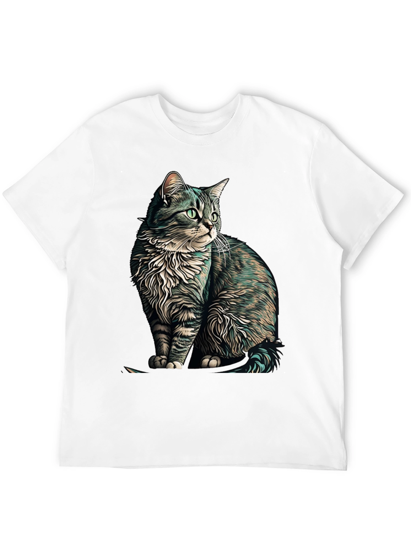 Cat Graphic Black T-Shirt