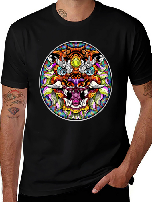 Colorful Dragon Graphic Tee - Unique Art T-Shirt
