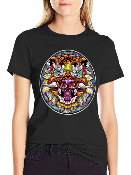 Colorful Dragon Graphic Tee - Unique Art T-Shirt