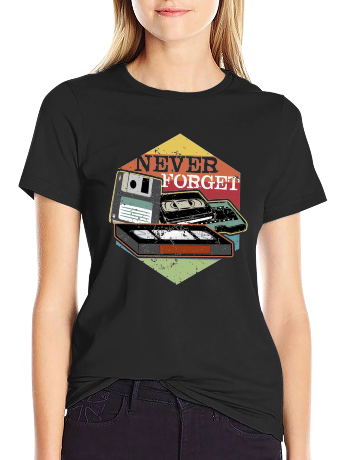 Retro Never Forget Graphic T-Shirt