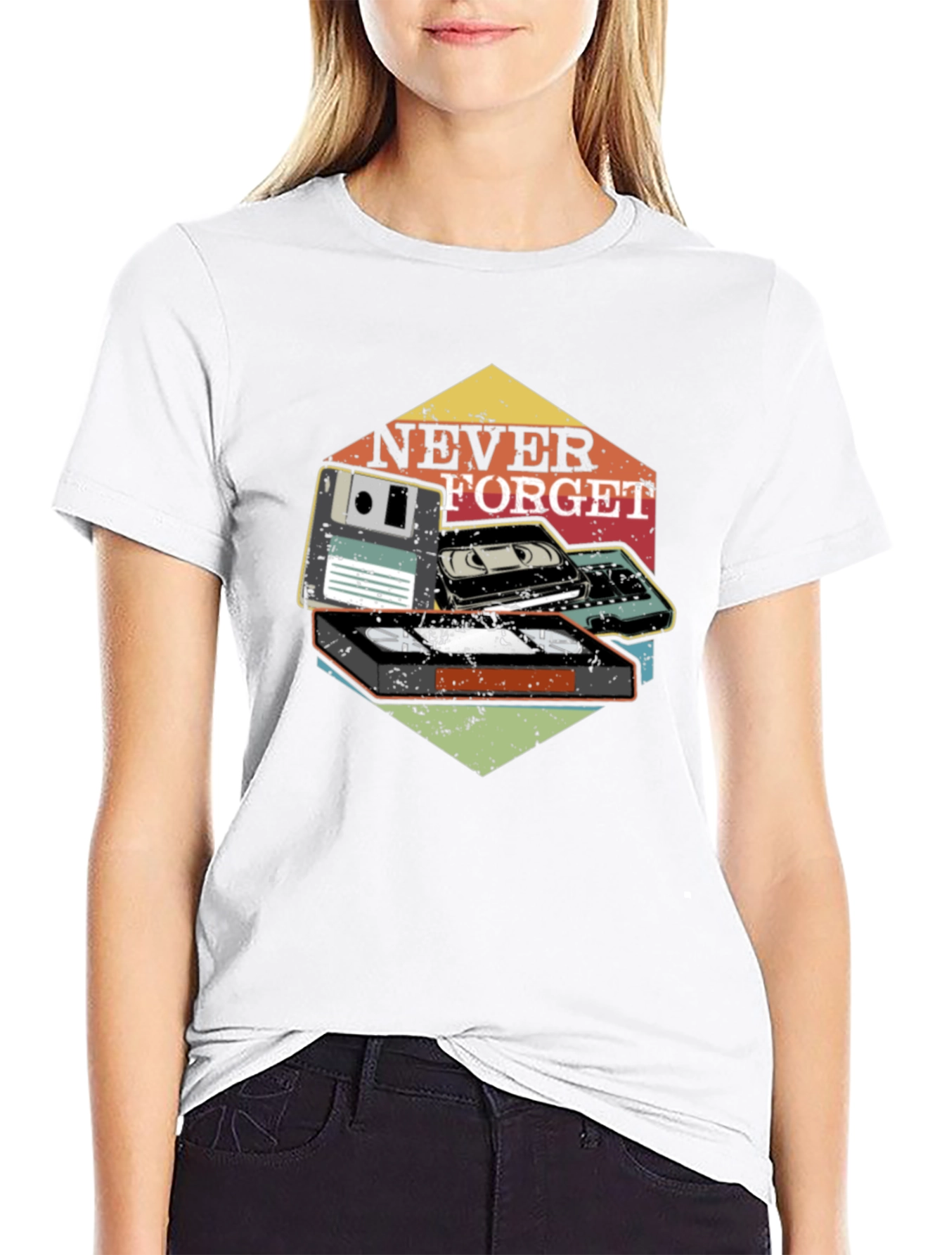 Retro Never Forget Graphic T-Shirt