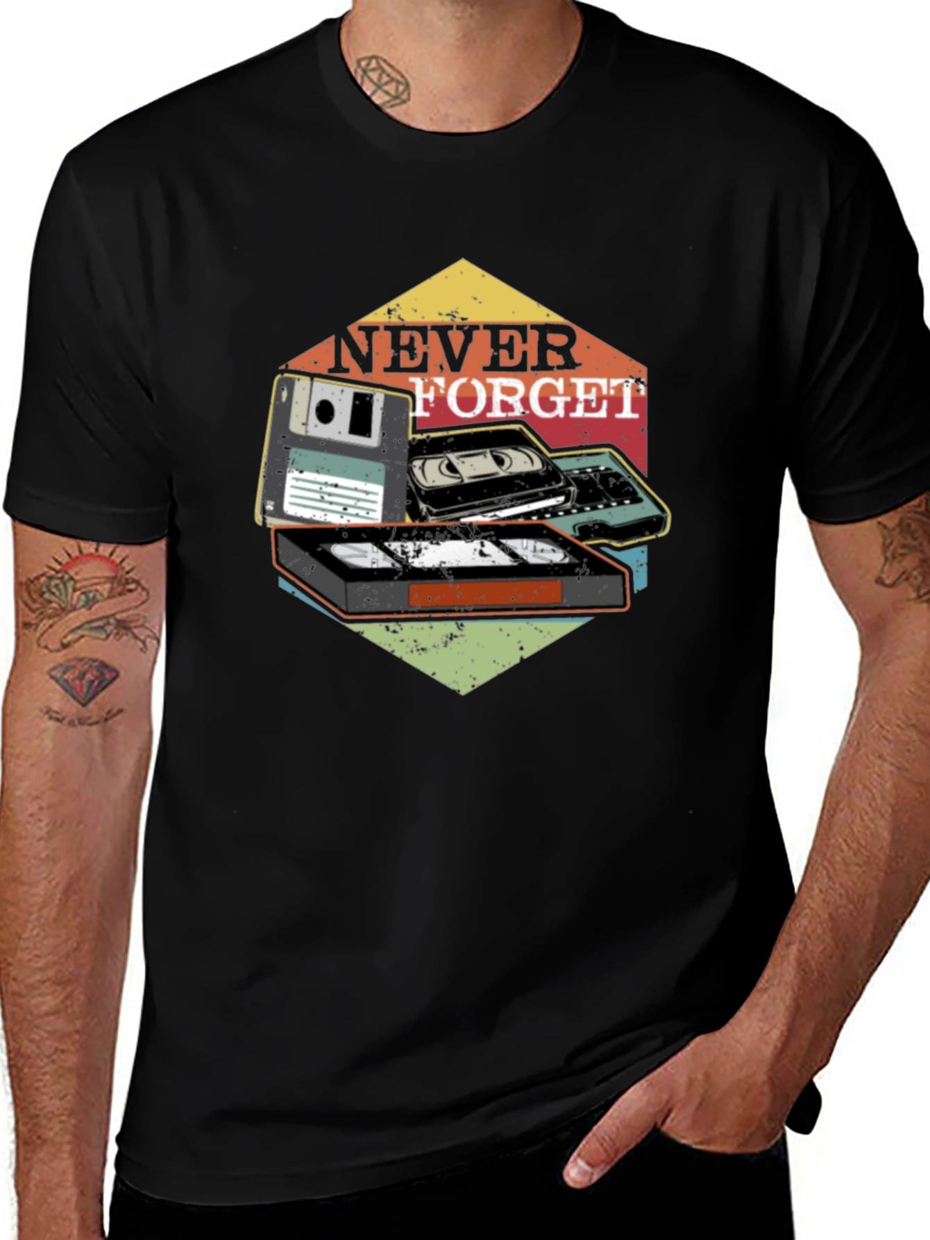Retro Never Forget Graphic T-Shirt