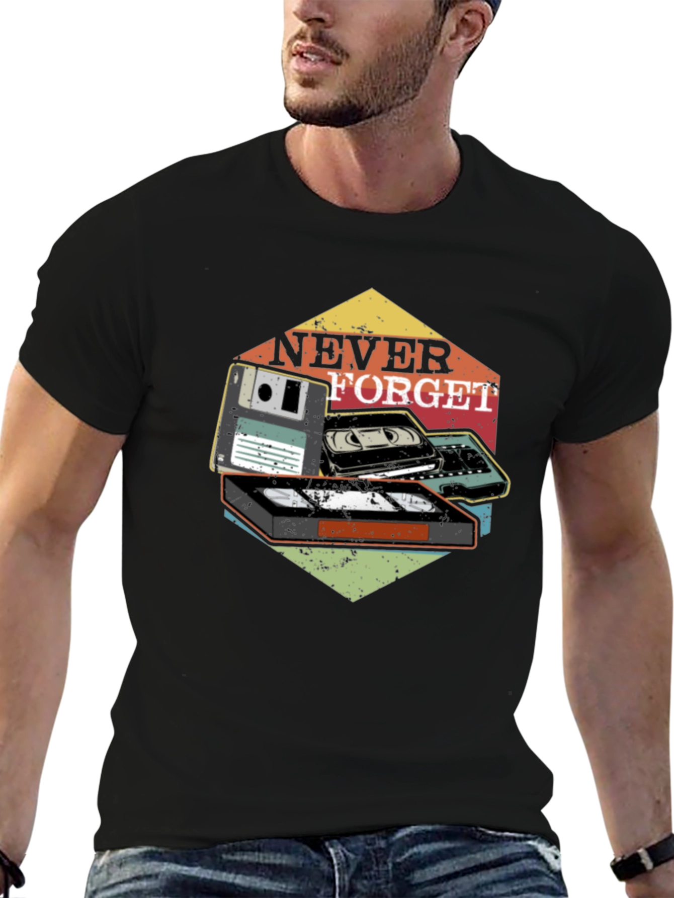Retro Never Forget Graphic T-Shirt