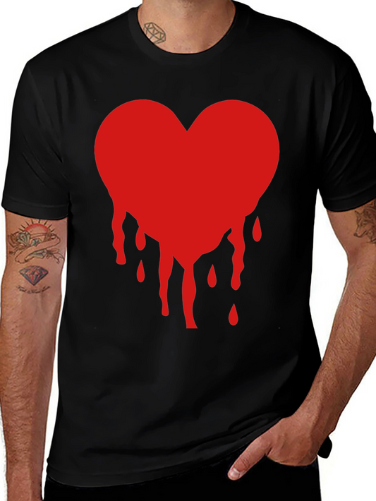 Bleeding Heart Graphic Tee - Trendy Casual Style