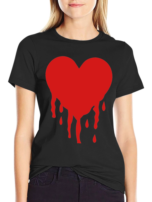 Bleeding Heart Graphic Tee - Trendy Casual Style