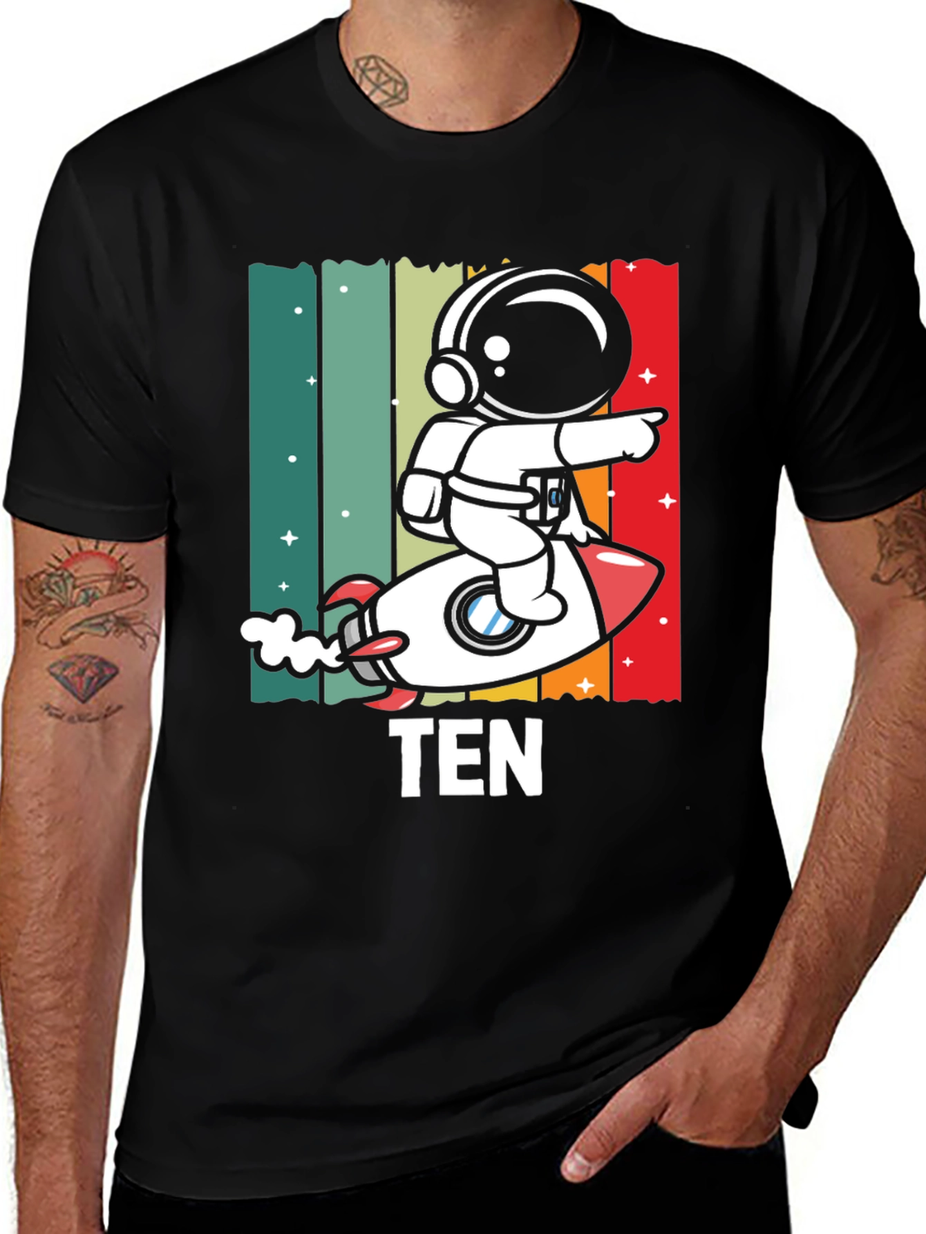 Astronaut TEN Kids Birthday T-Shirt