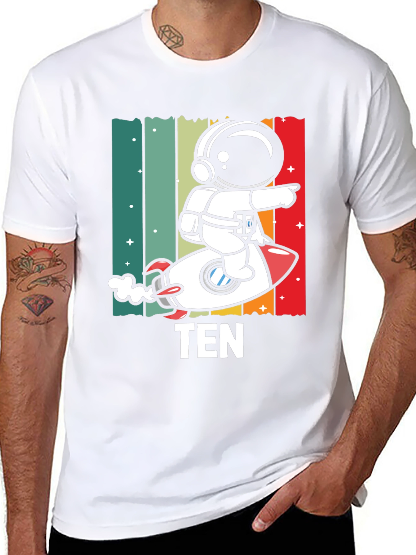 Astronaut TEN Kids Birthday T-Shirt