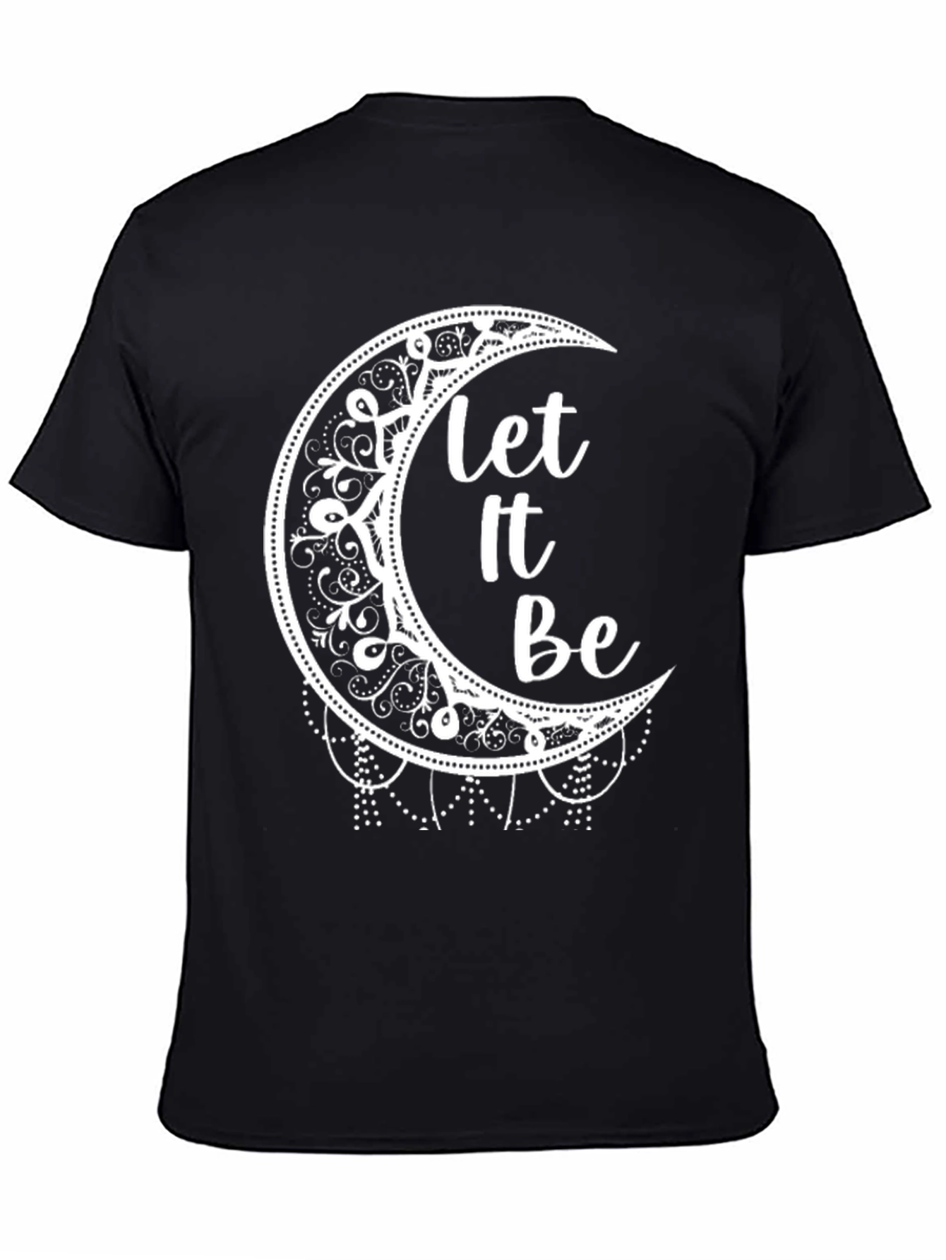 Let It Be Moon Graphic Tee - Black