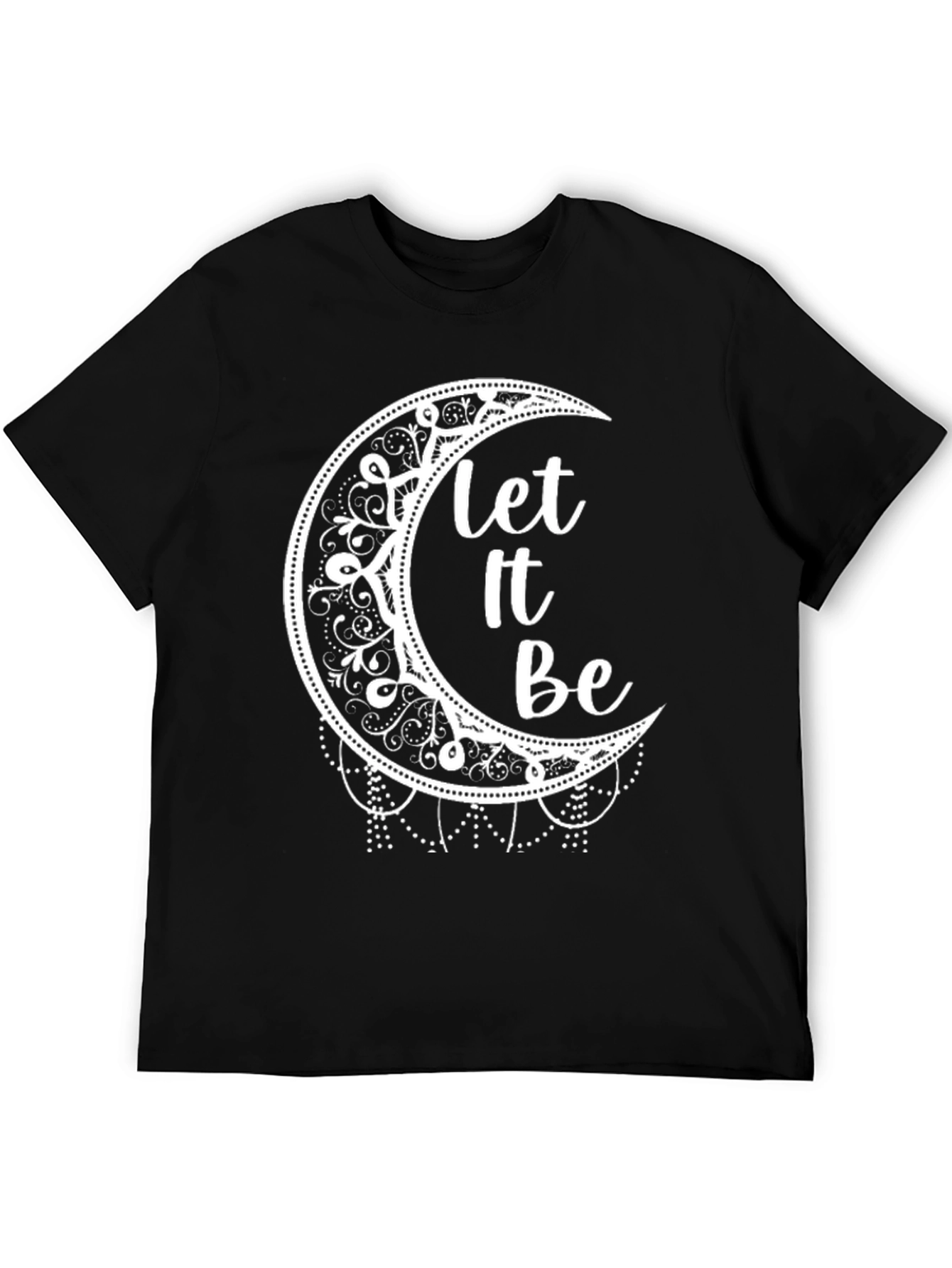 Let It Be Moon Graphic Tee - Black
