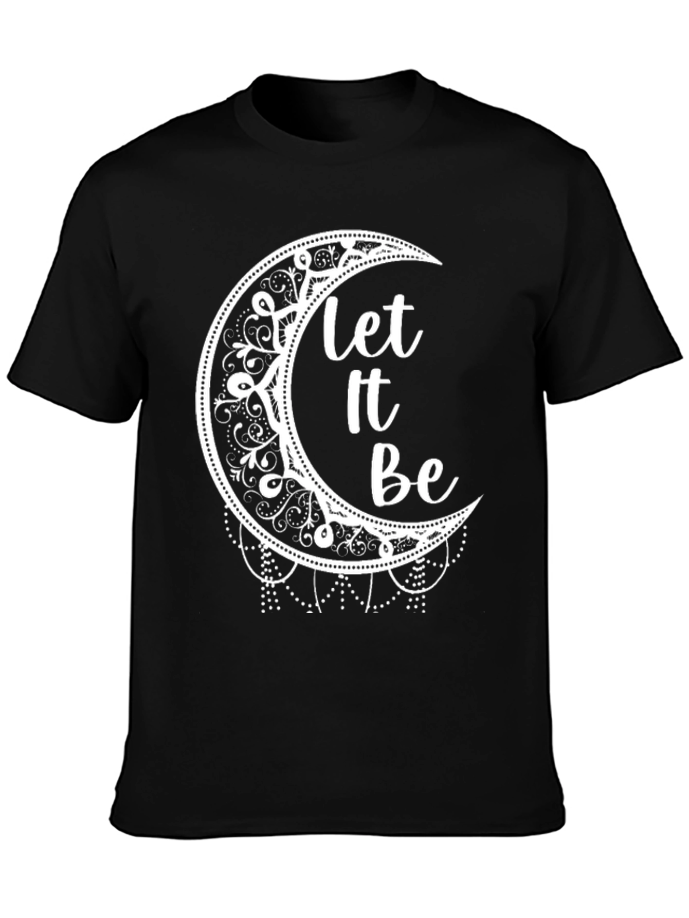 Let It Be Moon Graphic Tee - Black