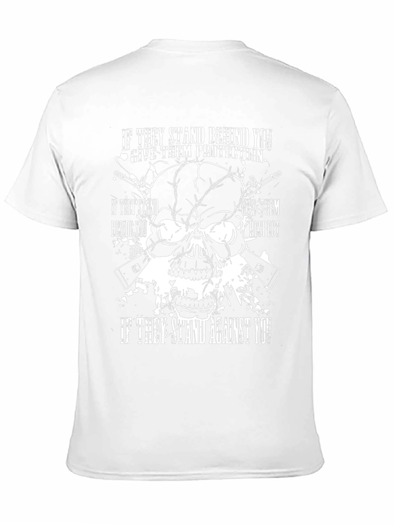 Skull & Guns Graphic Print T-Shirt