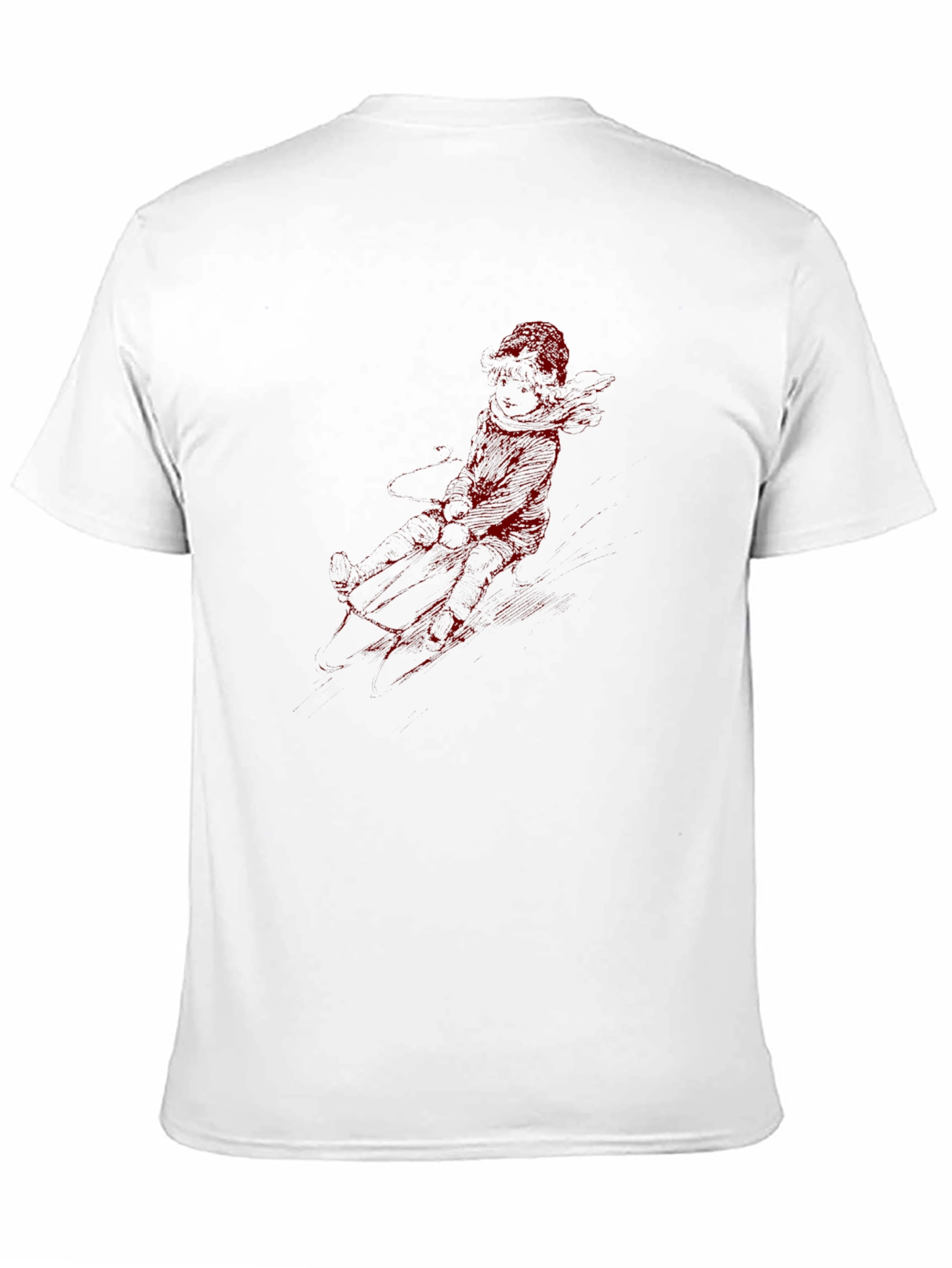 Red Graphic Print Black T-Shirt