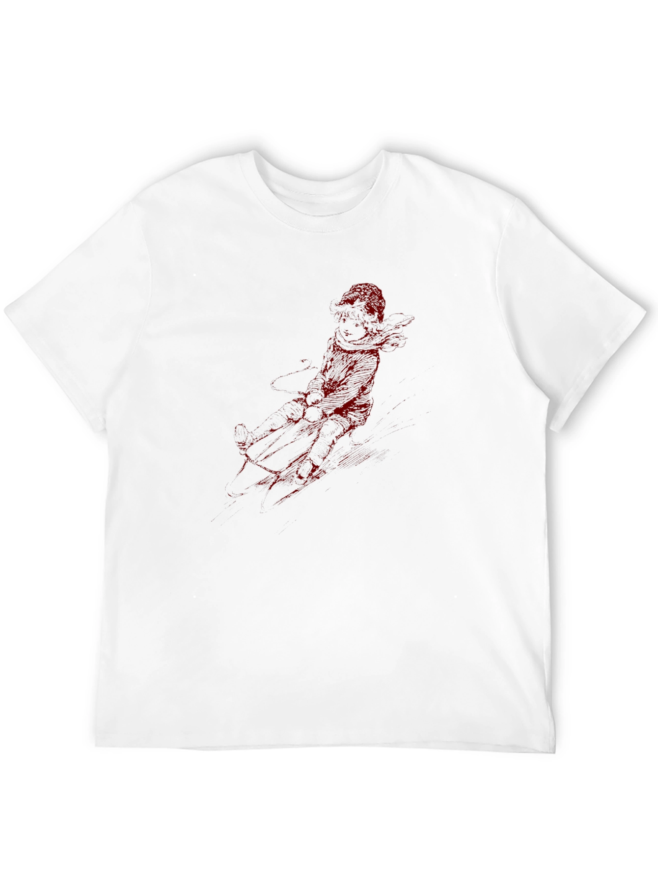 Red Graphic Print Black T-Shirt