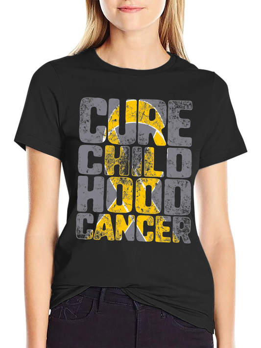 Cure Childhood Cancer Awareness Graphic T-Shirt