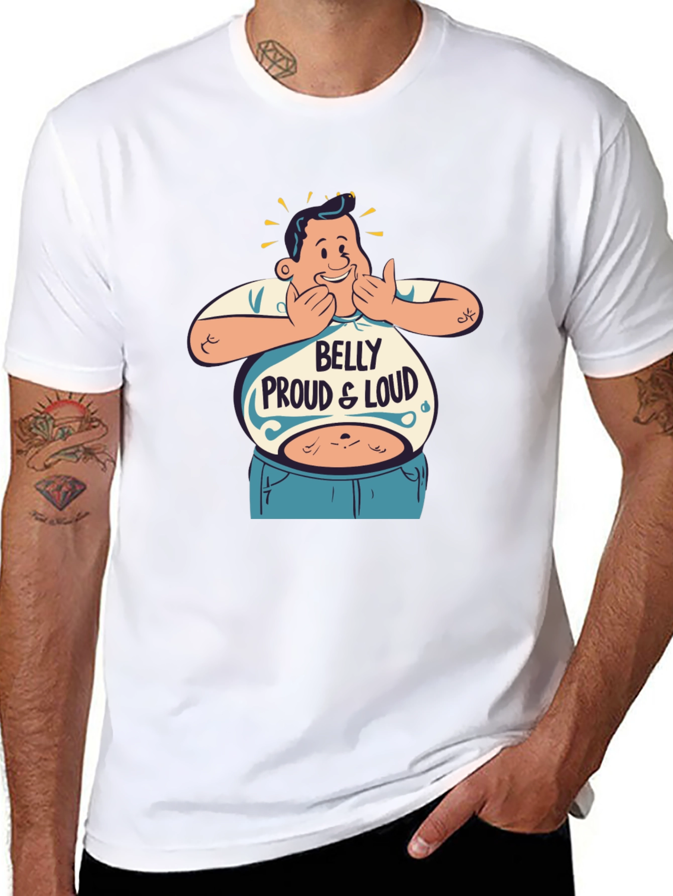 Belly Proud & Loud T-Shirt - Funny Graphic Tee