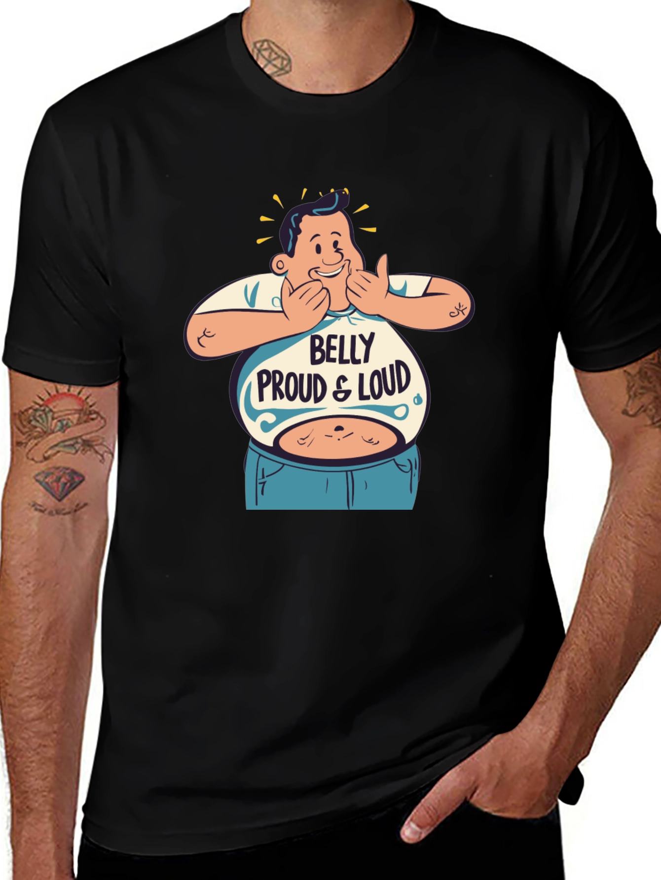 Belly Proud & Loud T-Shirt - Funny Graphic Tee
