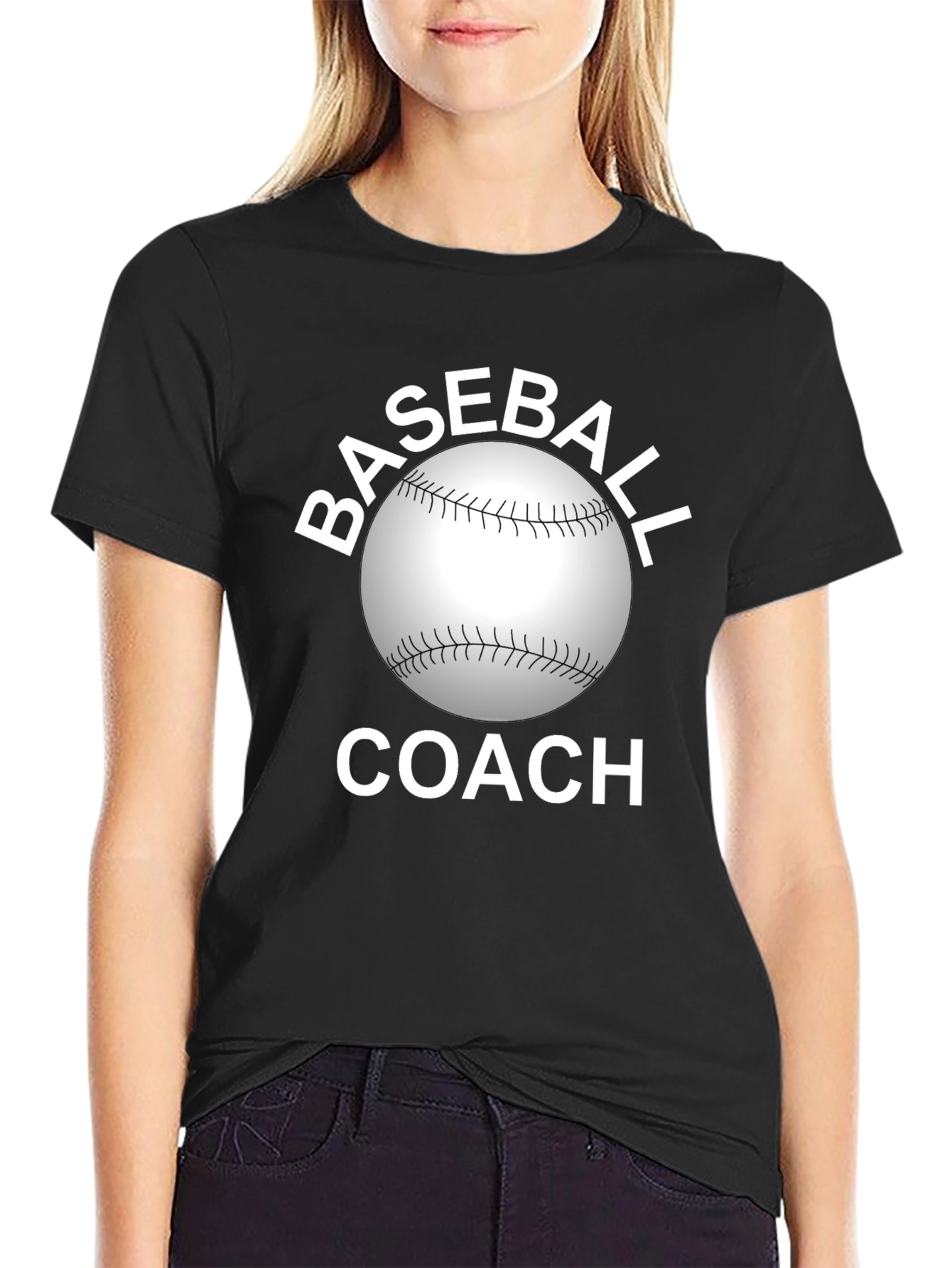 Baseball Coach T-Shirt - Black Graphic Tee