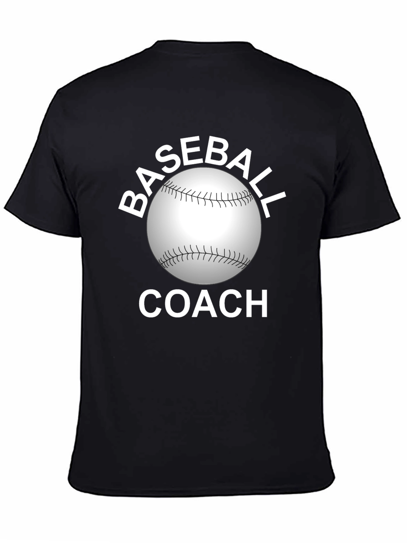 Baseball Coach T-Shirt - Black Graphic Tee