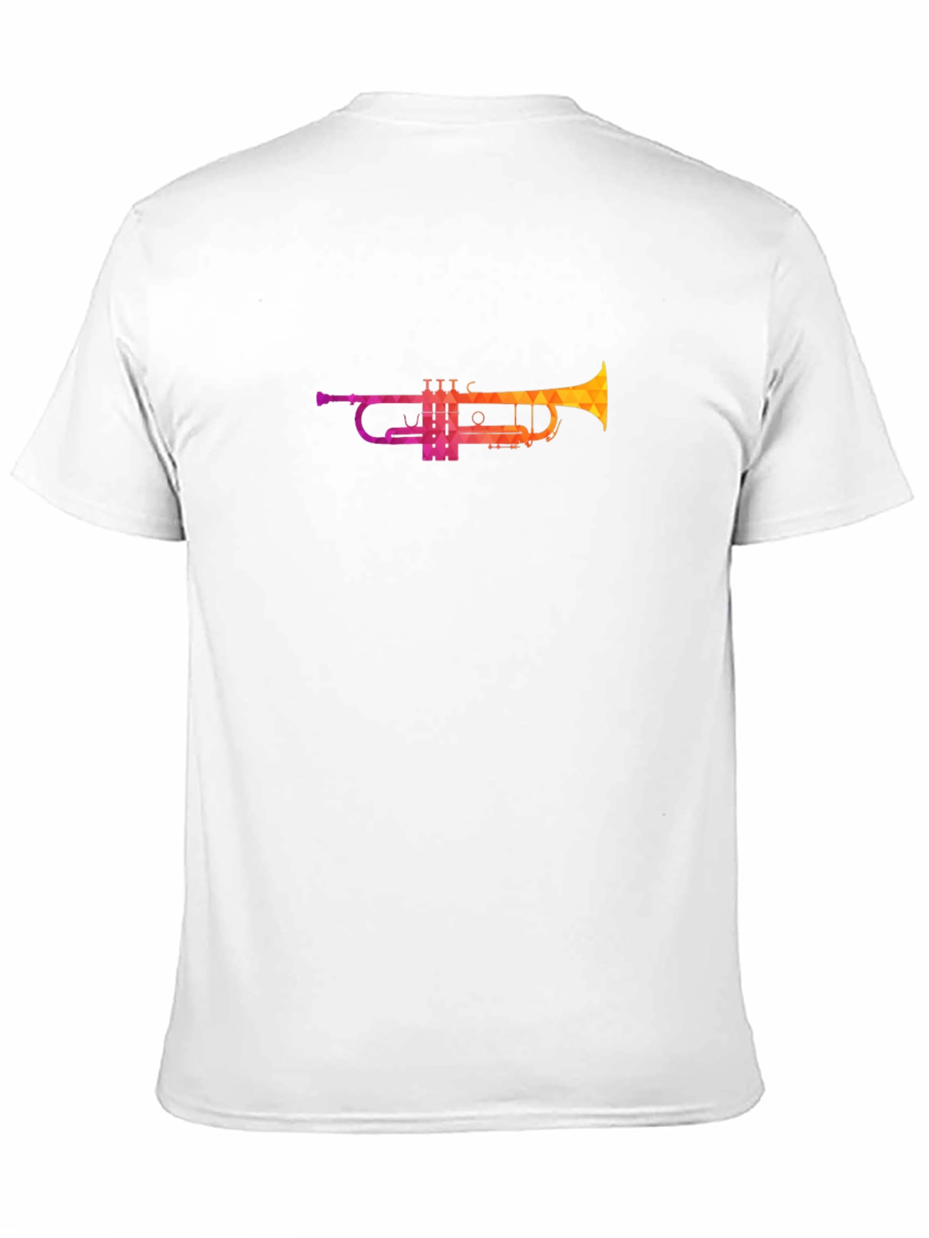 Geometric Trumpet Graphic Tee - Cool Music Shirt