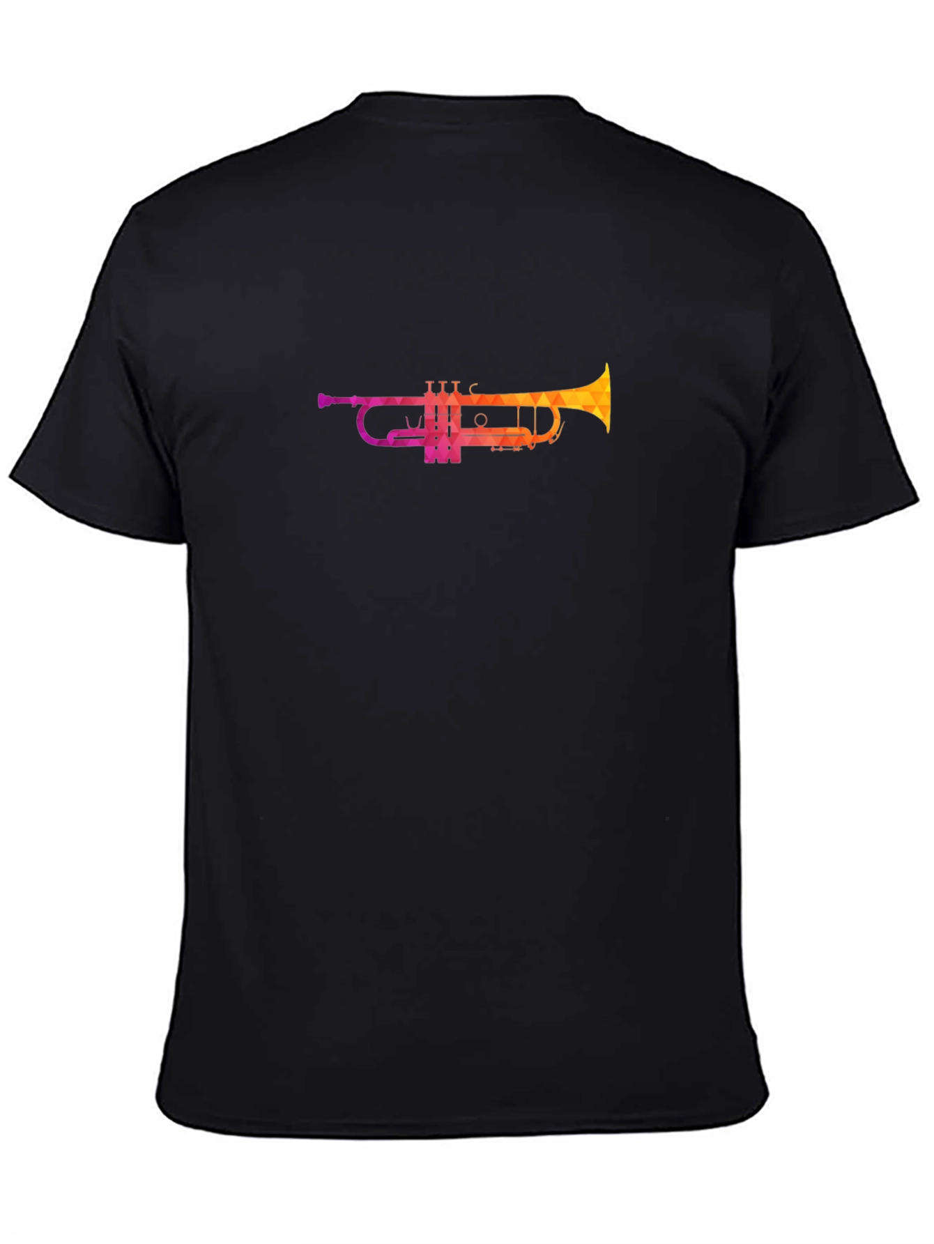 Geometric Trumpet Graphic Tee - Cool Music Shirt