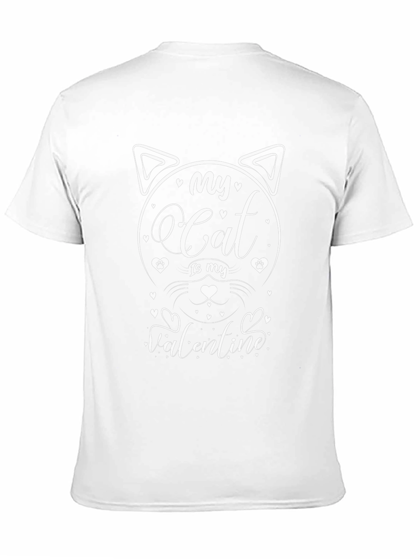 My Cat Is My Valentine Black T-Shirt
