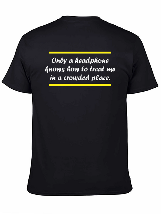 Headphone Lover Black T-Shirt