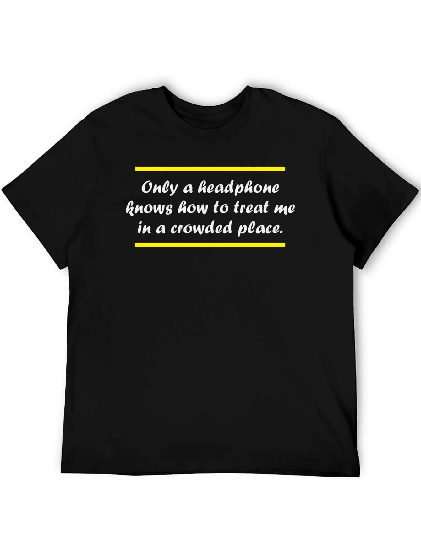 Headphone Lover Black T-Shirt