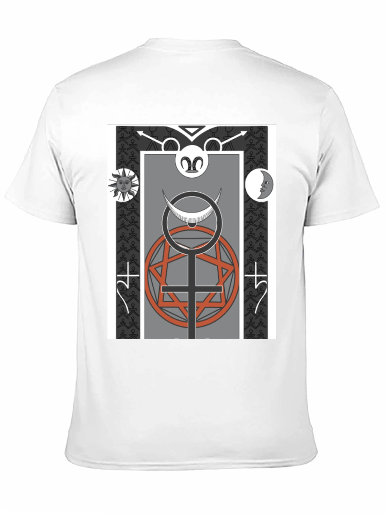Occult Symbol Graphic Print Tee - Black