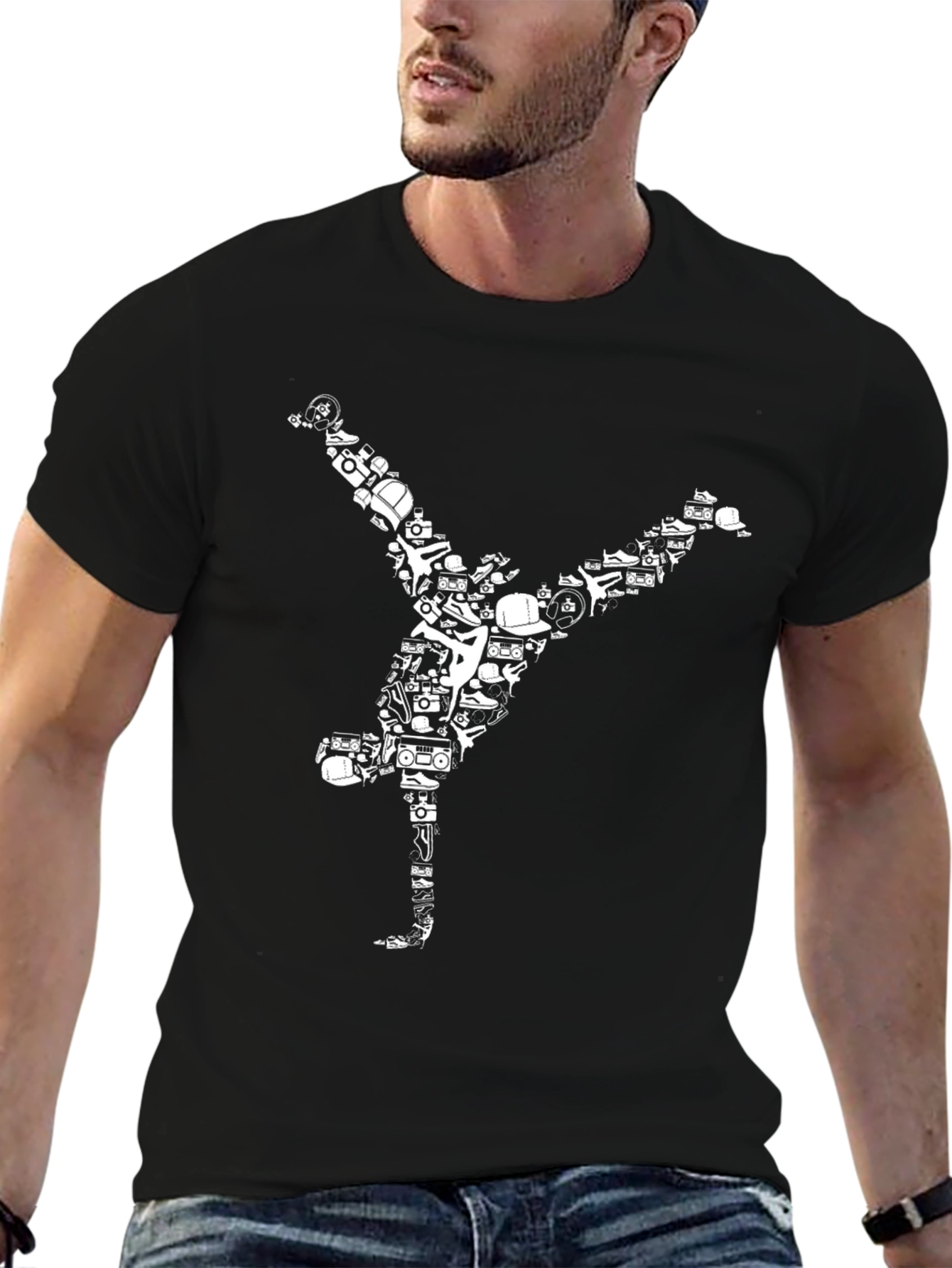 Hip Hop Handstand Tee - Unique Graphic Design
