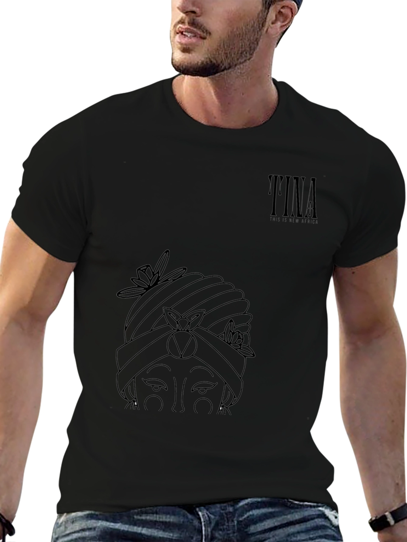 Graphic Print Black T-Shirt