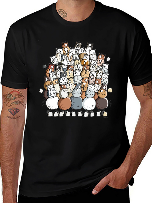 Cute Dog Pile T-Shirt - Unique Graphic Tee
