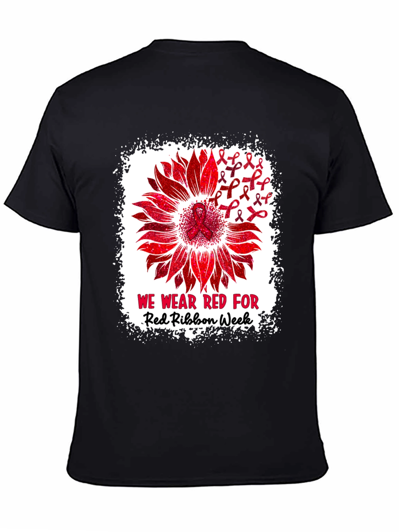 Red Ribbon Week Sunflower T-Shirt
