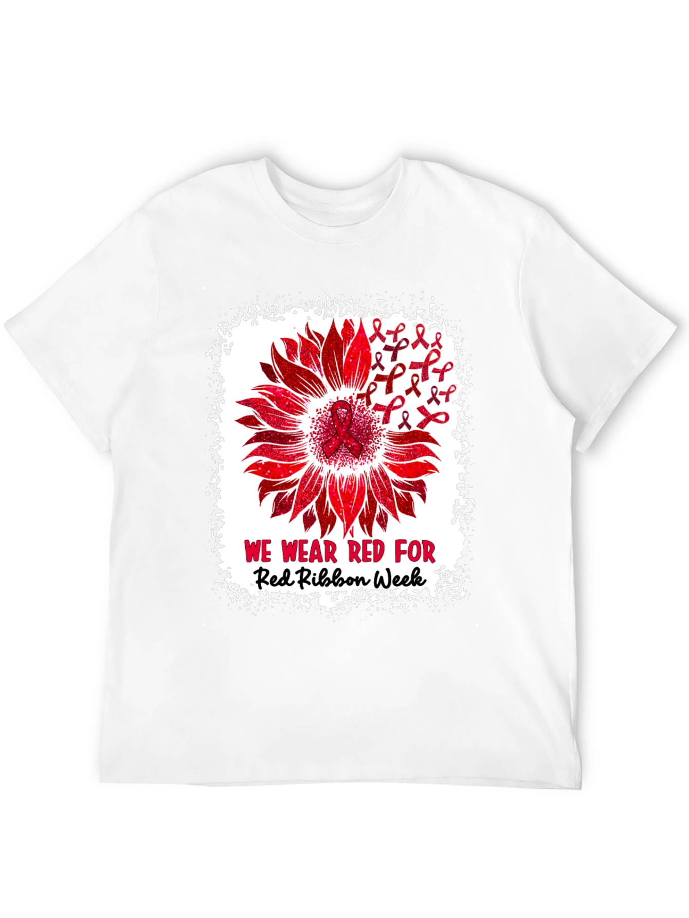 Red Ribbon Week Sunflower T-Shirt