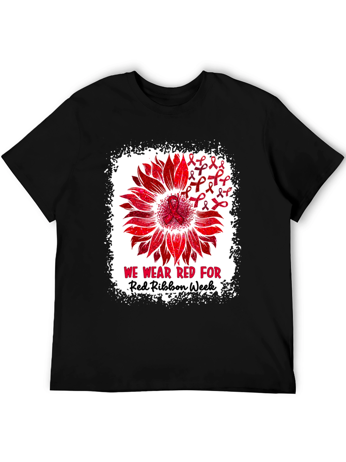 Red Ribbon Week Sunflower T-Shirt