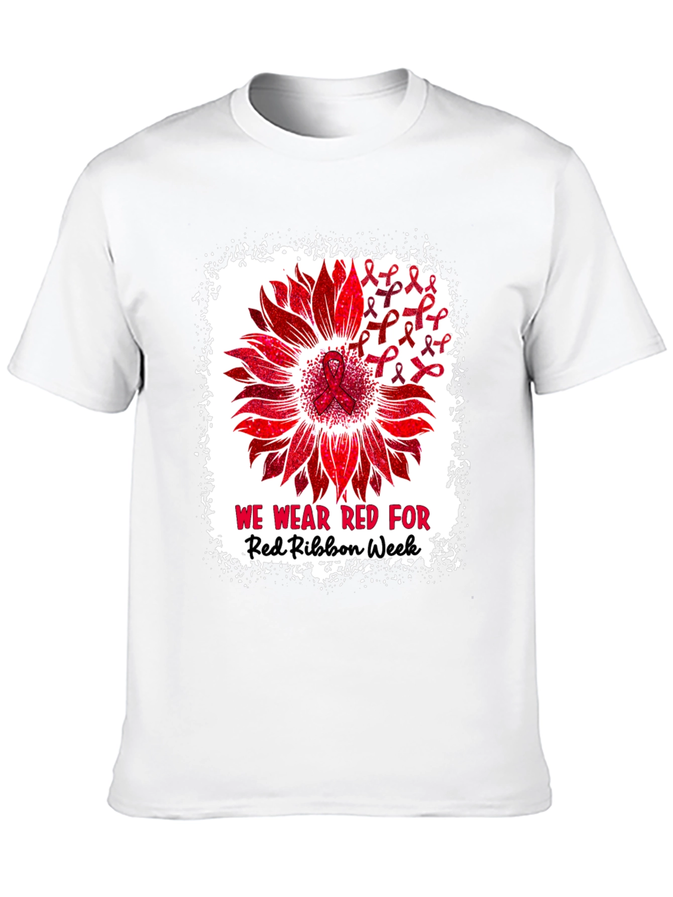 Red Ribbon Week Sunflower T-Shirt