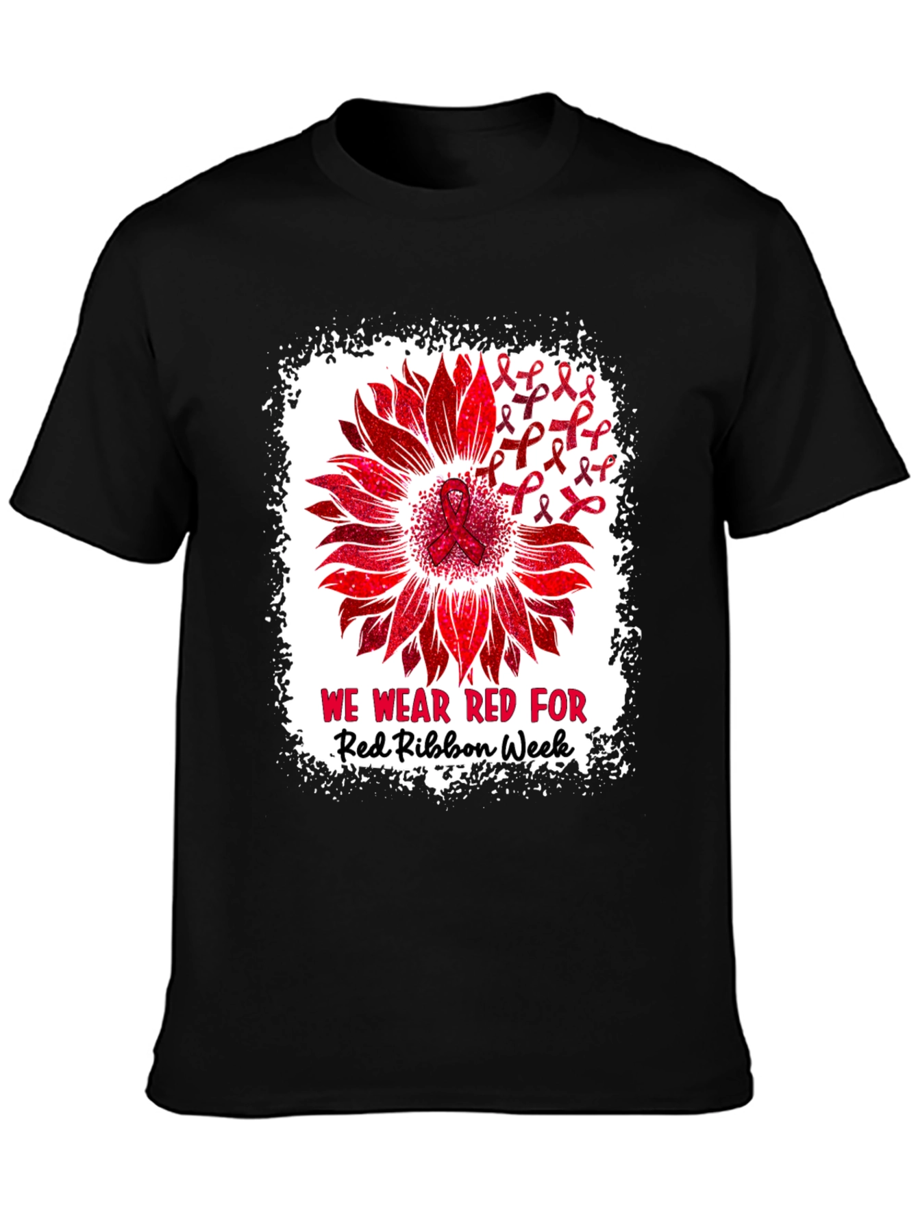 Red Ribbon Week Sunflower T-Shirt