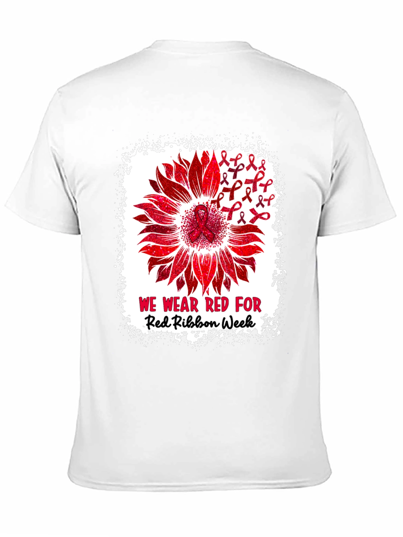 Red Ribbon Week Sunflower T-Shirt