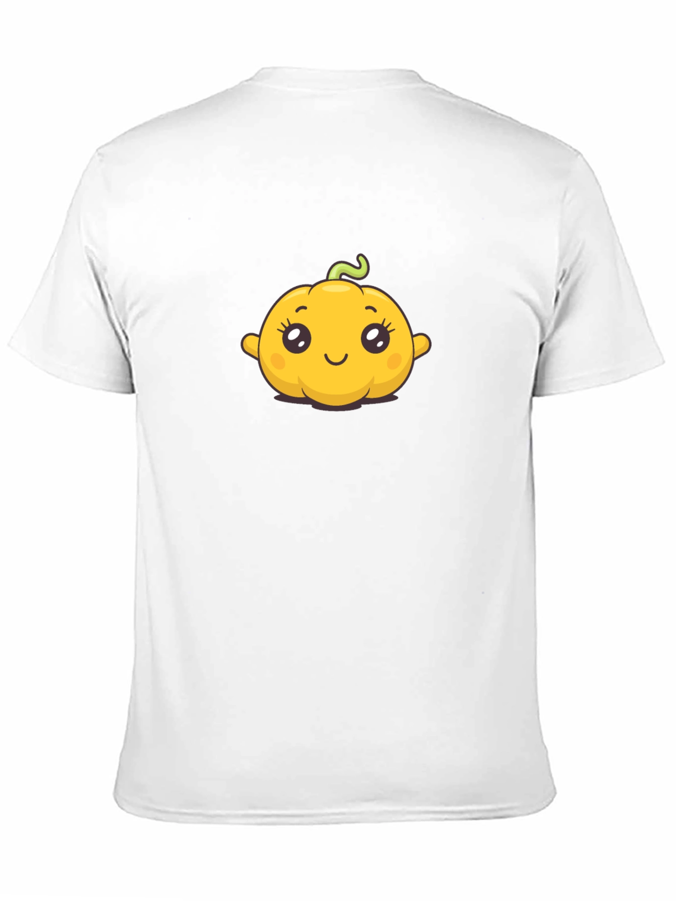 Cute Pumpkin Graphic Tee - Black Cotton T-Shirt