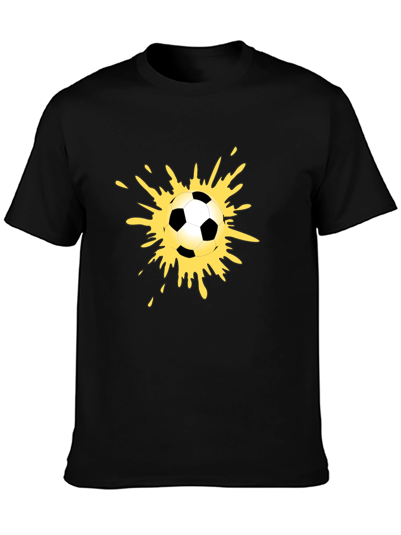Soccer Splash Tee - Black Graphic T-Shirt