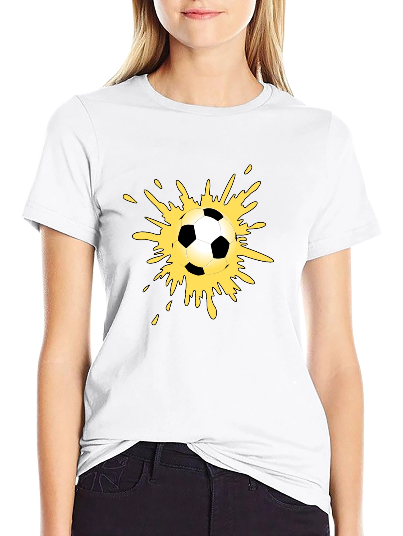 Soccer Splash Tee - Black Graphic T-Shirt