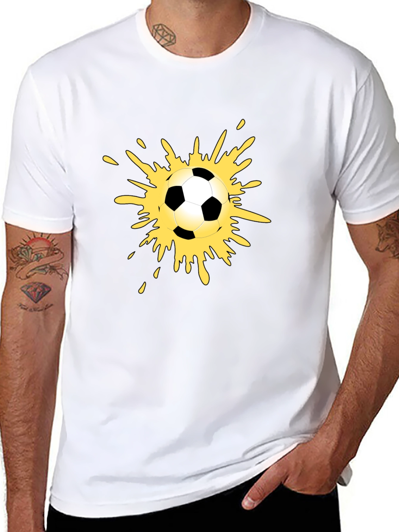 Soccer Splash Tee - Black Graphic T-Shirt