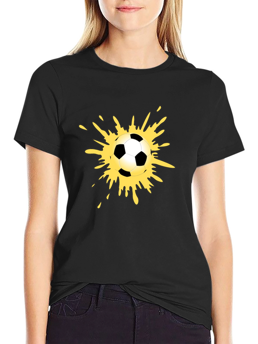 Soccer Splash Tee - Black Graphic T-Shirt
