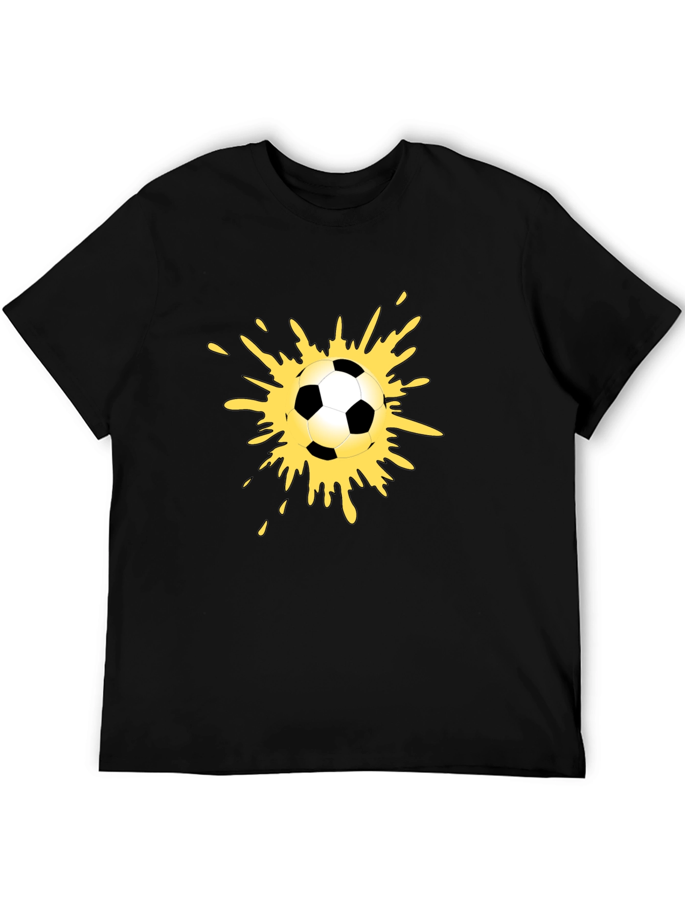 Soccer Splash Tee - Black Graphic T-Shirt