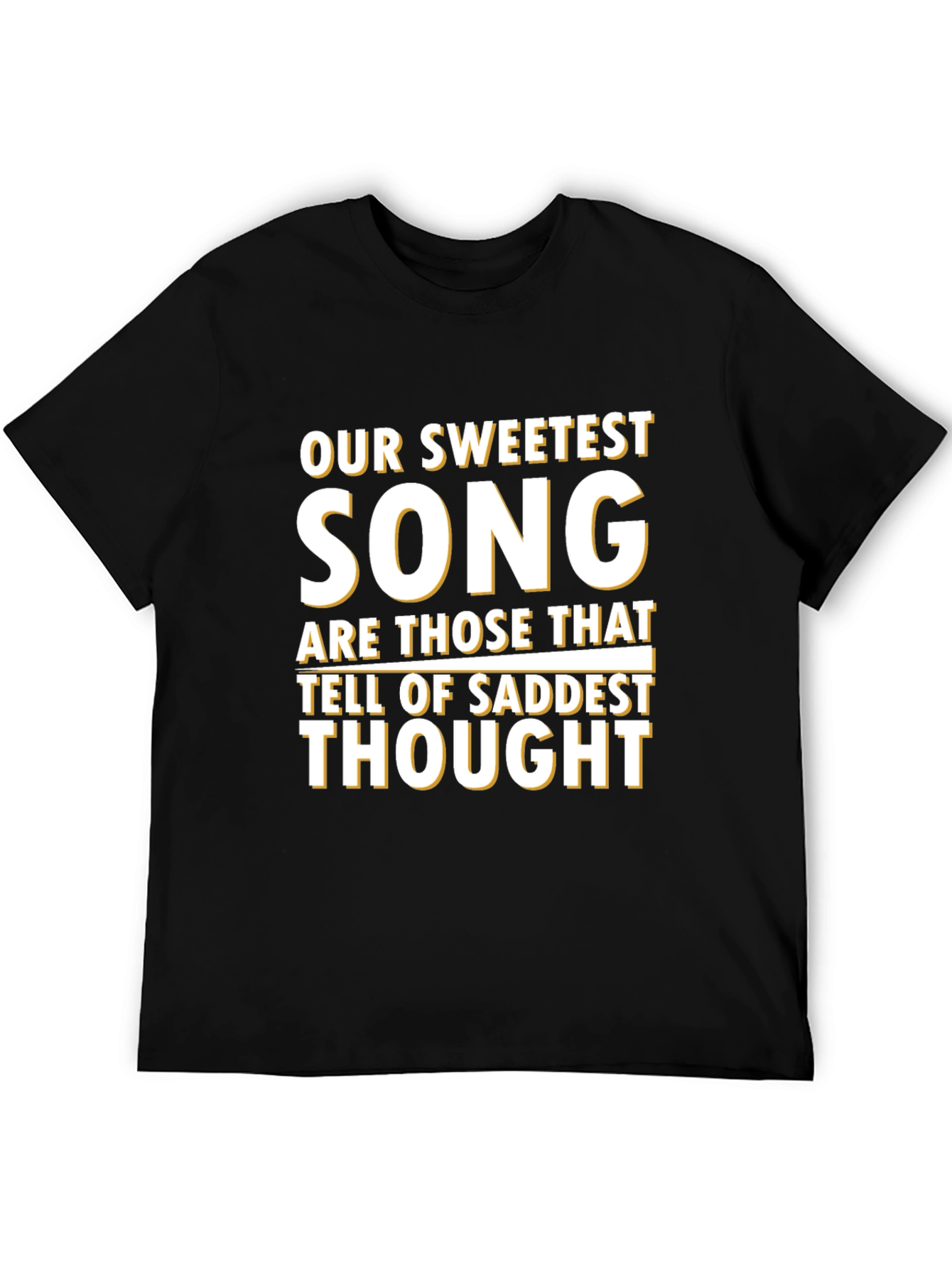 Sweetest Song Graphic Tee - Black Crew Neck T-Shirt